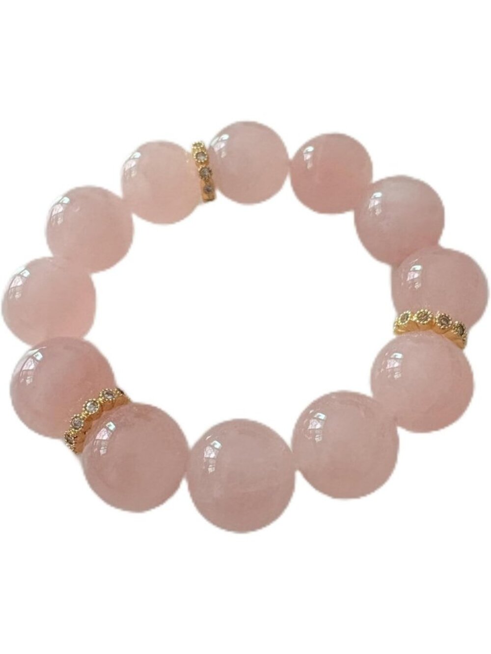Natural Rose Quartz Beaded Bracelet, 8mm-16mm, Healing Crystal Jewelry, Gift